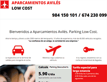 Tablet Screenshot of aparcamientosaviles.com